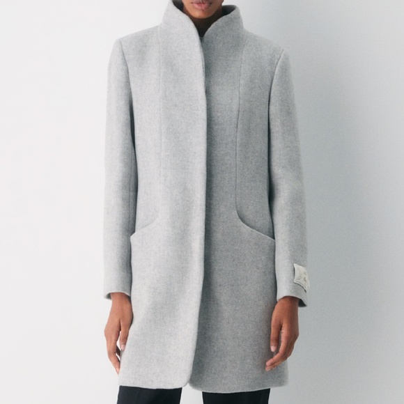Aritzia Wilfred Cocoon Coat Wool Cashmere Light Gray (XS) - Picture 1 of 9